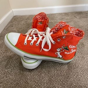 Converse Chuck Taylor All Star Green Eggs and Ham Orange high tops